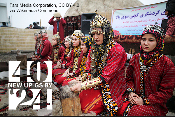 Women in traditional Turkmen clothing by Fars Media Corporation CC BY 4.0 via WIkimedia Commons