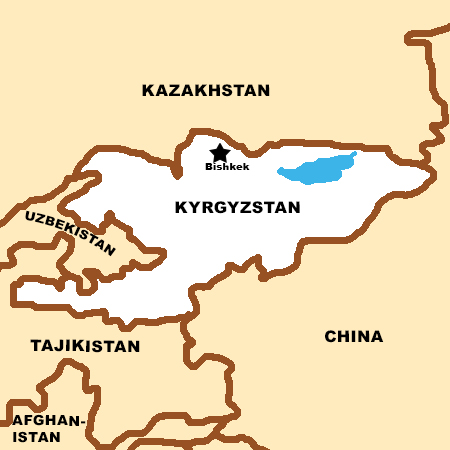 map of Kyrgyzstan